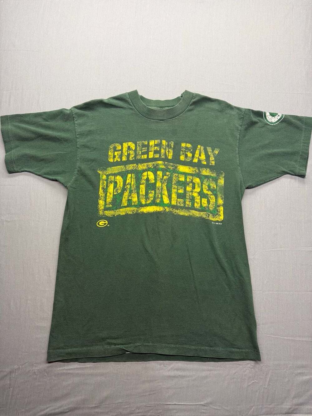 Single Stitch NFL Green Bay Packers Vintage 1995 T-Shirt Green